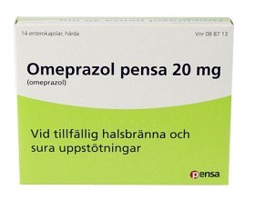 Bild på Omeprazol Pensa, enterokapsel, hård 20 mg 1 x 14 st