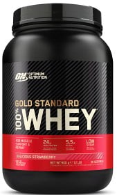 Bild på Optimum Nutrition 100% Gold Whey Standard Delicious Strawberry 900 g