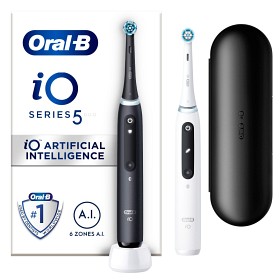 Bild på Oral-B iO 5  2-pack Svart och Vit eltandborste