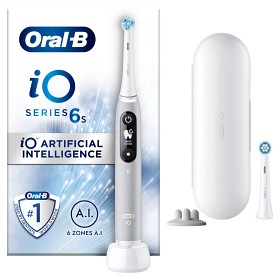 Bild på Oral-B iO 6S Grå Sensitive eltandborste med extra tandborsthuvud