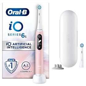 Bild på Oral-B iO 6S Rosa Supersensitive eltandborste med extra tandborsthuvud