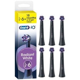 Bild på Oral-B iO Radiant White Tandborsthuvuden Svart 6 st