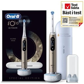 Bild på Oral-B iO10 Eltandborste Eclipse Gold (1 tandborsthuvud, 1 resefodral för laddning, 1 refillhållare)