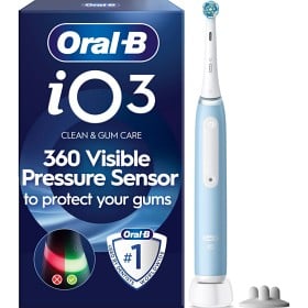 Bild på Oral-B iO3 Eltandborste Blå 1 st tandborsthuvud