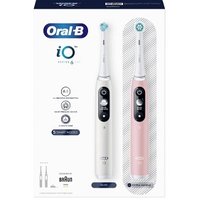 Bild på Oral-B iO6 Duopack eltandborste Vit + Rosa