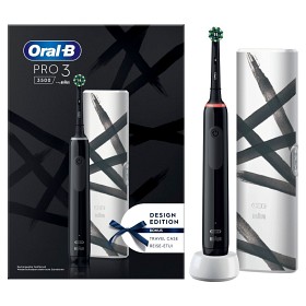 Bild på Oral-B Pro 3 3500 Svart eltandborste med resefodral