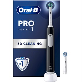 Bild på Oral-B Pro Series 1 Svart eltandborste, 2 tandborsthuvuden