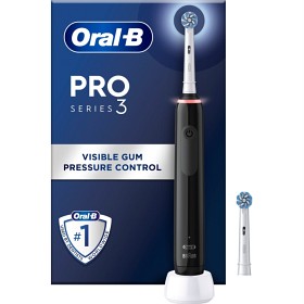 Bild på Oral-B Pro Series 3 Svart eltandborste, 2 Cross Action tandborsthuvuden
