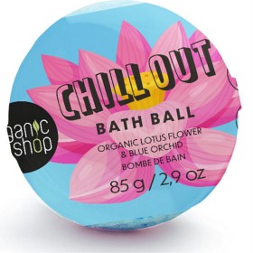 Bild på Organic Shop Bath Ball Chill Out Lotus & Blue Orchid 85 g