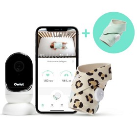 Bild på Owlet Monitor Duo 3 Babyvakt + Babylarm (Leopard/Mint)