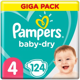 Bild på Pampers Baby-Dry blöjor S4 9-14 kg 124 st