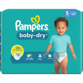 Bild på Pampers Baby-Dry Storlek 5(11kg-16kg) 41 blöjor