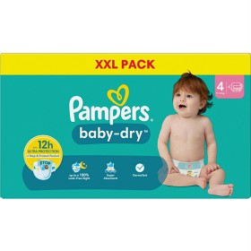 Bild på Pampers Baby-Dry Blöjor, storlek 4, 120 blöjor, 9kg-14kg
