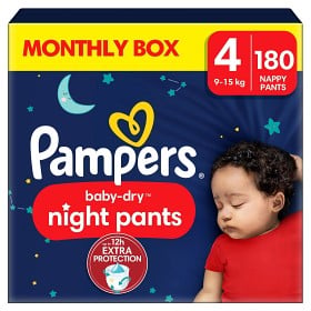 Bild på Pampers Baby-Dry Night Pants Storlek 4 (9-15 kg) 180 st