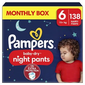 Bild på Pampers Baby-Dry Night Pants Storlek 6 (15+ kg) 138 st
