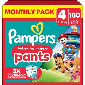 Bild på Pampers Baby Dry Byxblöjor Paw Patrol Edition Storlek 4 (9-15 kg) 180 st