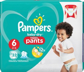 Bild på Pampers Baby-Dry Nappy Pants S6 15+kg 32 st