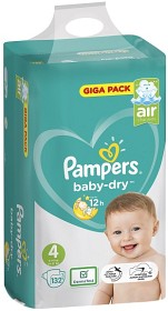 Bild på Pampers Baby-Dry S4 9-14 kg 132 st