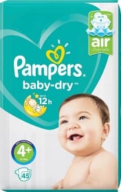 Bild på Pampers Baby-Dry S4+ 45 st