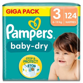 Bild på Pampers Baby-Dry blöja Storlek 3 (6-10 kg) 124 st