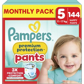 Bild på Pampers Premium Protection Byxblöjor Storlek 5 (11-17 kg) 144 st