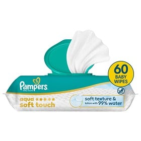 Bild på Pampers Aqua Soft Touch Wipes 60 st