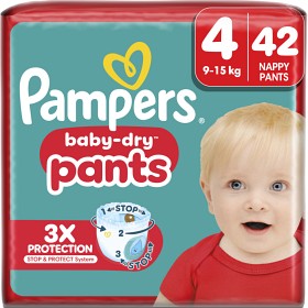 Bild på Pampers Baby-Dry Byxblöjor Storlek 4 (9kg-15kg) 42 blöjor