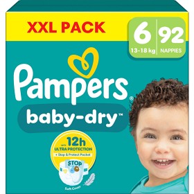 Bild på Pampers Baby-Dry Storlek 6 (13kg-18kg) 92 blöjor
