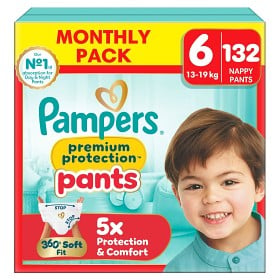 Bild på Pampers Premium Protection Byxblöjor Storlek 6 (13-19 kg) 132 st