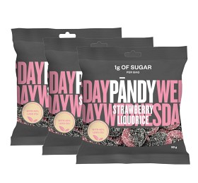 Bild på Pändy Candy Strawberry/Liquorice 3 st (3 x 50 g)