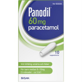 Bild på Panodil, suppositorium 60 mg 10 st