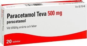 Bild på Paracetamol Teva, tablett 500 mg 20 st