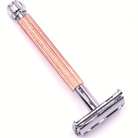Bild på Parker Shaving 29L Rose Gold Ladies Textured Long Handle Butterfly Open Safety Razor