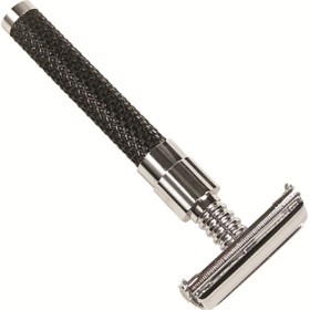Bild på Parker Shaving 92R Super Heavyweight Black & Chrome Handle Butterfly Open Safety Razor