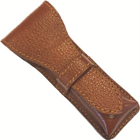 Bild på Parker Shaving Leather Pouch Brown for Safety Razors