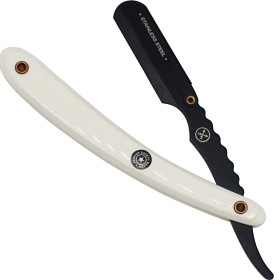 Bild på Parker Shaving SRWBA White ABS Handle Clip Type Black Blade Holder Barber/Straight Razor