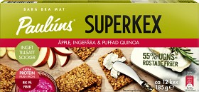 Bild på Paulúns Superkex Äpple, Ingefära & Puffad Quinoa 185 g