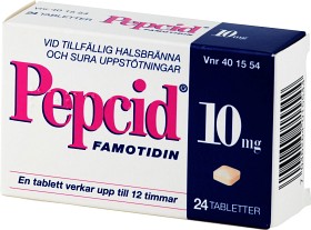 Bild på Pepcid, tablett 10 mg 24 st