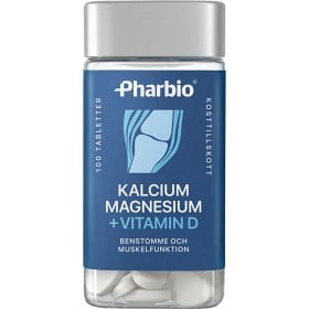 Bild på Pharbio Kalcium, Magnesium + D-vitamin 100 tabletter