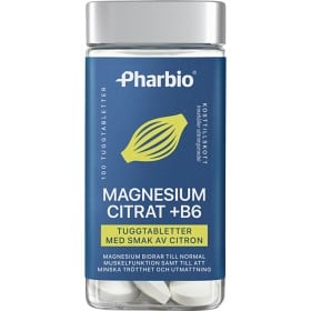 Bild på Pharbio Magnesiumcitrat+B6, 100 tuggtabletter