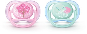 Bild på Philips Avent Ultra Air napp 0-6 månader, Rosa/Grön dekor 2-pack 