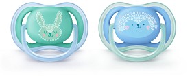Bild på Philips Avent Ultra Air napp 6-18 månader, Blå dekor 2-pack