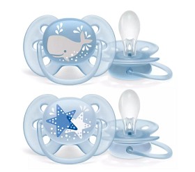 Bild på Philips Avent Ultra Soft napp 6-18 mån Blå/Ljusblå