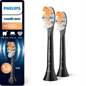 Bild på Philips Sonicare A3 Premium All-in-One borsthuvuden, Svarta, 2-pack, HX9092/88