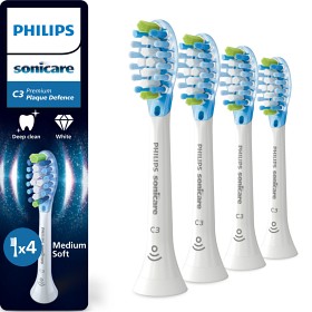 Bild på Philips Sonicare C3 Premium Plaque Defence borsthuvuden, Vita, 4-pack, HX9044/87