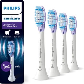 Bild på Philips Sonicare G3 Premium Gum Care borsthuvuden, Vita, 4-pack, HX9054/87