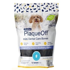 Bild på PlaqueOff Mini Dental Bones Vegetable Blueberry 340 g