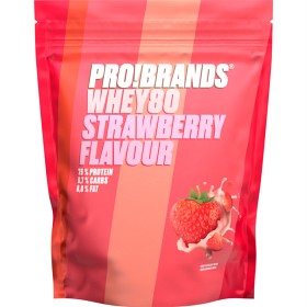 Bild på ProBrands Whey 80 Strawberry 500 g