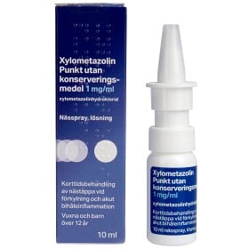 Bild på Xylometazolin Punkt Nässpray utan konserveringsmedel, lösning 1,0 mg/ml 10 ml