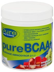 Bild på Pure Sport Nutrition Pure BCAA+ Rhubarb/Gooseberry 400 g